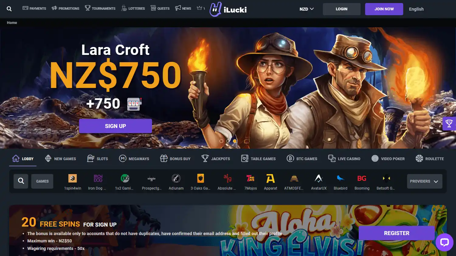 ilucki_casino_homepage_desktop iLUCKI Casino Review
